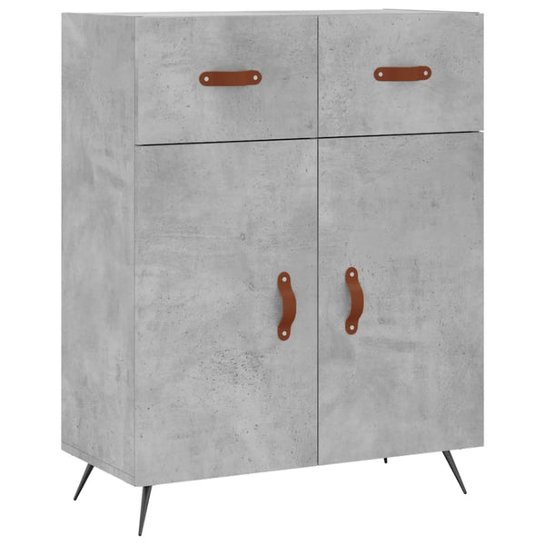 Betongraues Sideboard Rozvite 69,5x34x90cm (Holz)