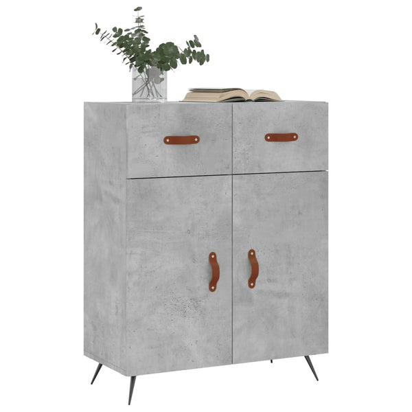 Betongraues Sideboard Rozvite 69,5x34x90cm (Holz)