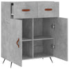Betongraues Sideboard Rozvite 69,5x34x90cm (Holz)