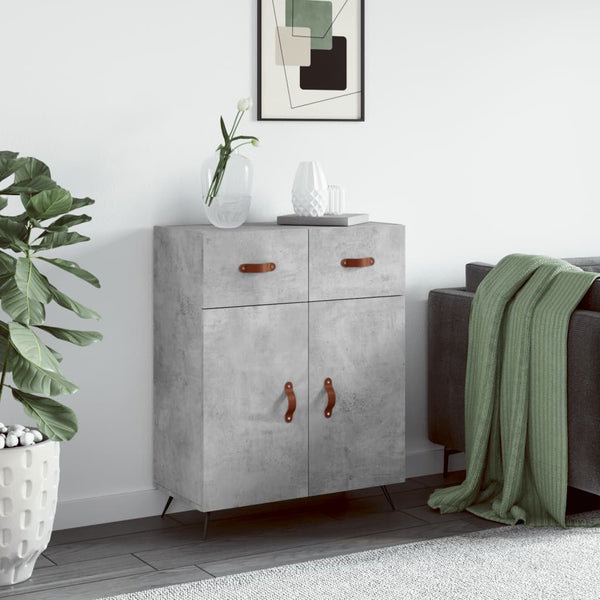 Betongraues Sideboard Rozvite 69,5x34x90cm (Holz)