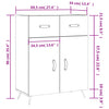 Graues Sideboard Rozvite 69,5x34x90cm (Holz)