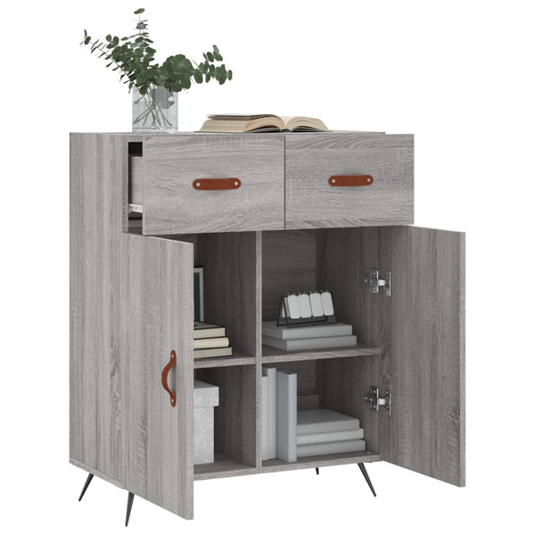 Graues Sideboard Rozvite 69,5x34x90cm (Holz)