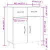 Sideboard Ednah betonggrau 69,5x34x90cm (Holz)