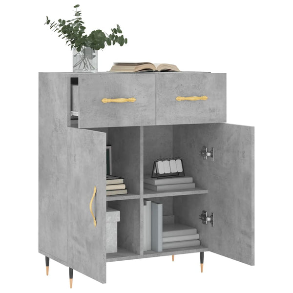 Sideboard Ednah betonggrau 69,5x34x90cm (Holz)