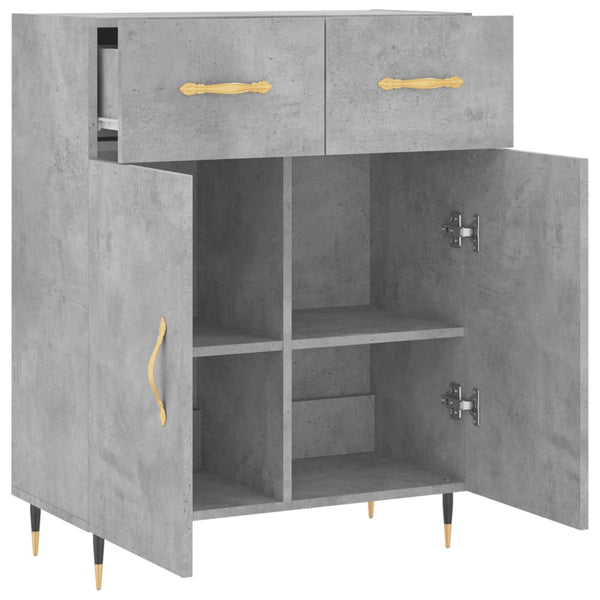 Sideboard Ednah betonggrau 69,5x34x90cm (Holz)