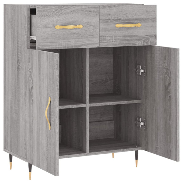 Harmaa senkki Ednah 69,5x34x90cm (puinen)