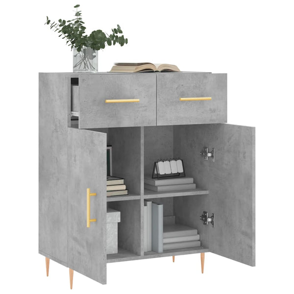 Sideboard Ildko in Betongrau 69,5x34x90cm (Holz)