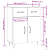 Kommode Tyukodi 69,5x34x90cm in Betongrau (Holz)