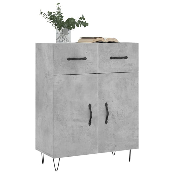 Kommode Tyukodi 69,5x34x90cm in Betongrau (Holz)