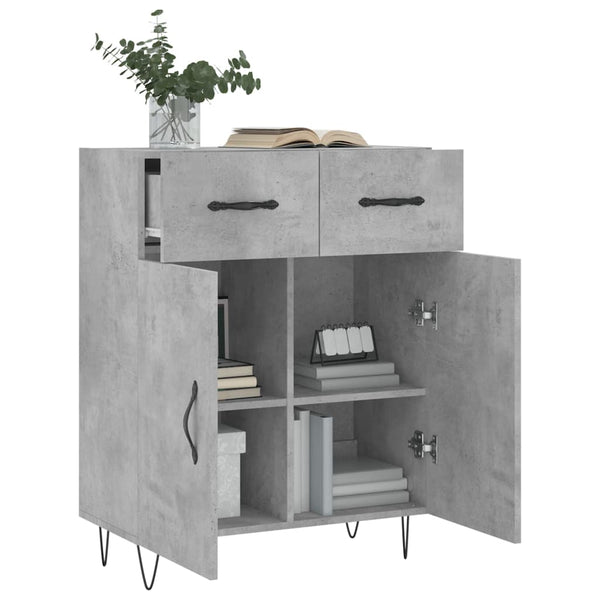 Kommode Tyukodi 69,5x34x90cm in Betongrau (Holz)