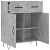 Kommode Tyukodi 69,5x34x90cm in Betongrau (Holz)