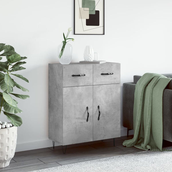 Kommode Tyukodi 69,5x34x90cm in Betongrau (Holz)