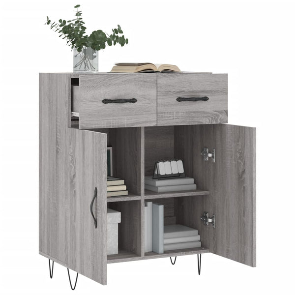 Graues Sideboard Tyukodi 69,5x34x90cm (Holz)