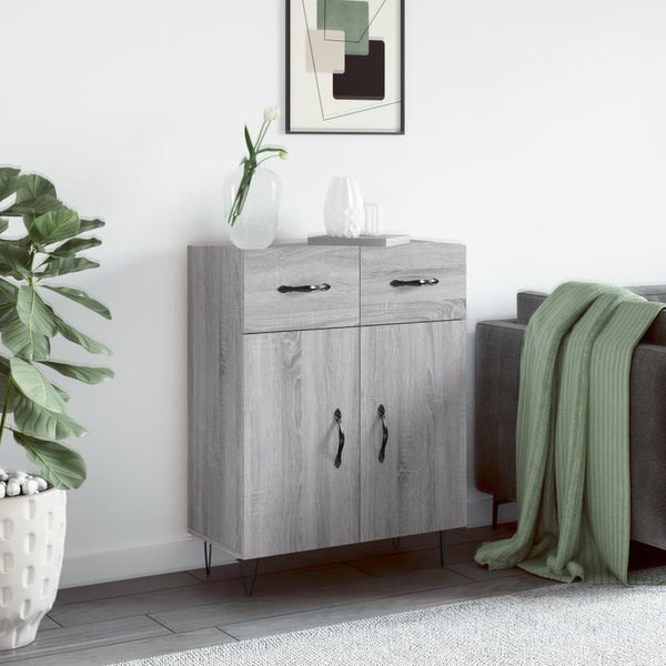 Graues Sideboard Tyukodi 69,5x34x90cm (Holz)
