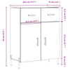 Graues Sideboard Cotofana 69,5x34x90cm (Holz)