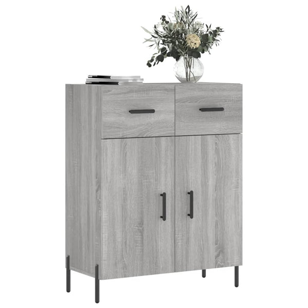 Graues Sideboard Cotofana 69,5x34x90cm (Holz)