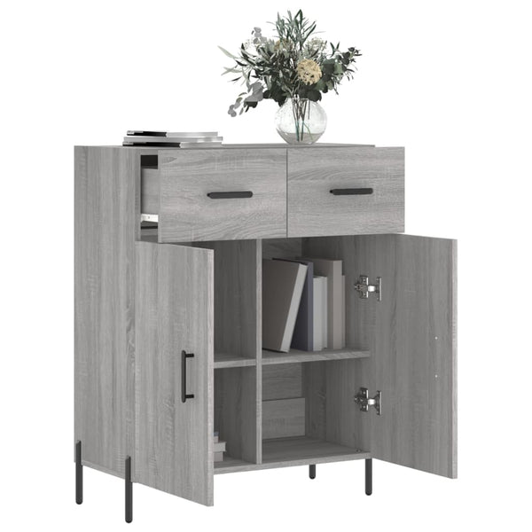 Graues Sideboard Cotofana 69,5x34x90cm (Holz)