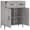 Graues Sideboard Cotofana 69,5x34x90cm (Holz)