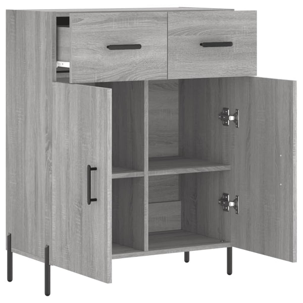 Graues Sideboard Cotofana 69,5x34x90cm (Holz)