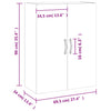 Räuchereiche Wandmontageschrank Stratica 69,5x34x90cm