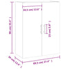 Wandmontierter Schrank Peterson 69,5x34x90 cm, Betongrau