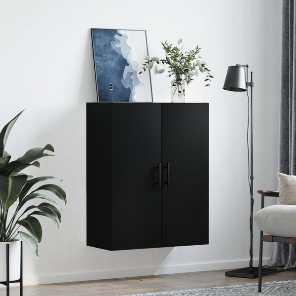 Wandhängeschrank Gross 69,5x34x90cm, Schwarz
