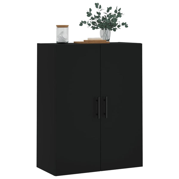 Wandhängeschrank Gross 69,5x34x90cm, Schwarz