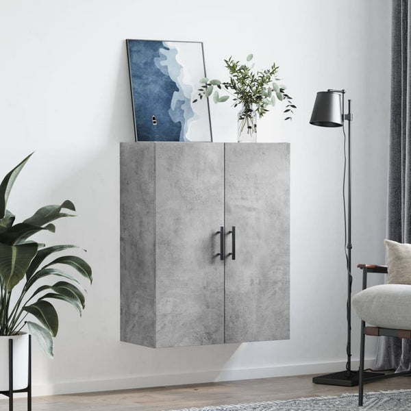 Betongrauer wandmontierter Schrank Gross 69,5x34x90cm
