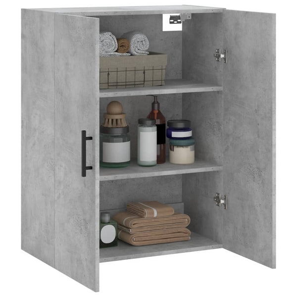Betongrauer wandmontierter Schrank Gross 69,5x34x90cm