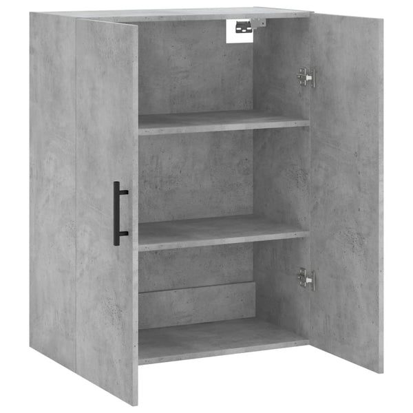 Betongrauer wandmontierter Schrank Gross 69,5x34x90cm