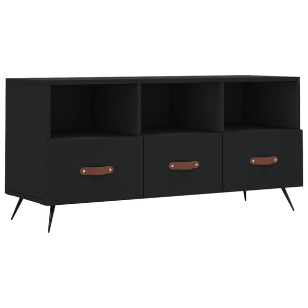 Schwarzes TV-Möbel Brennen 102x36x50cm (Holz)