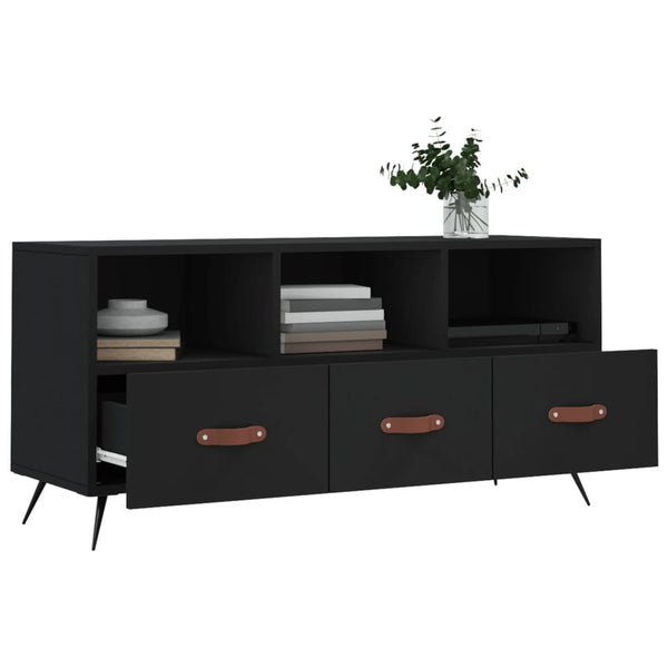 Schwarzes TV-Möbel Brennen 102x36x50cm (Holz)