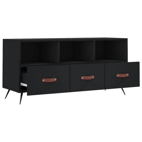 Schwarzes TV-Möbel Brennen 102x36x50cm (Holz)