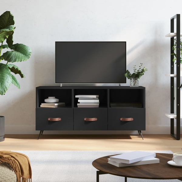 Schwarzes TV-Möbel Brennen 102x36x50cm (Holz)