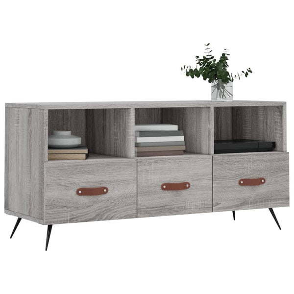Graues TV-Möbel Brennen 102x36x50cm (Holz)