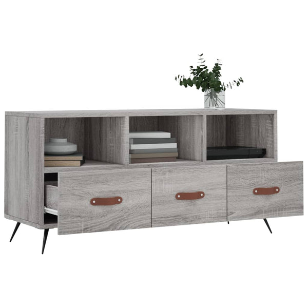 Graues TV-Möbel Brennen 102x36x50cm (Holz)