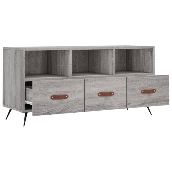 Graues TV-Möbel Brennen 102x36x50cm (Holz)