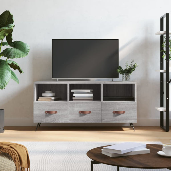 Graues TV-Möbel Brennen 102x36x50cm (Holz)