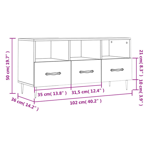 TV-Möbel Savutammi Dumtru 102x36x50cm (Holz)