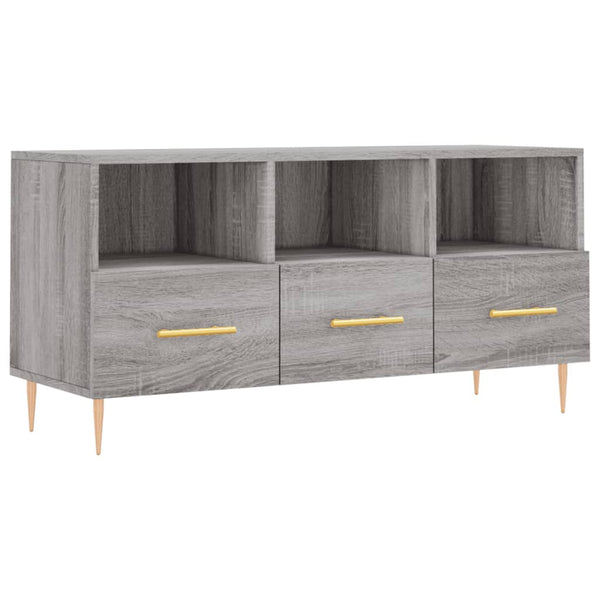 Graues TV-Möbel Rusica 102x36x50cm (Holz)