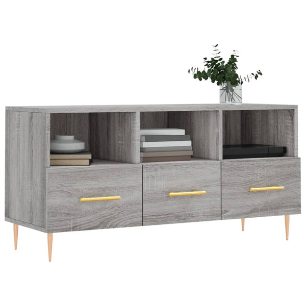 Graues TV-Möbel Rusica 102x36x50cm (Holz)