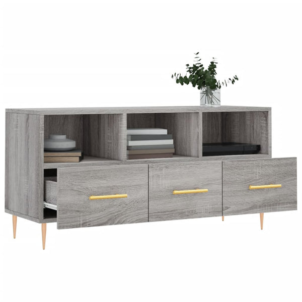 Graues TV-Möbel Rusica 102x36x50cm (Holz)