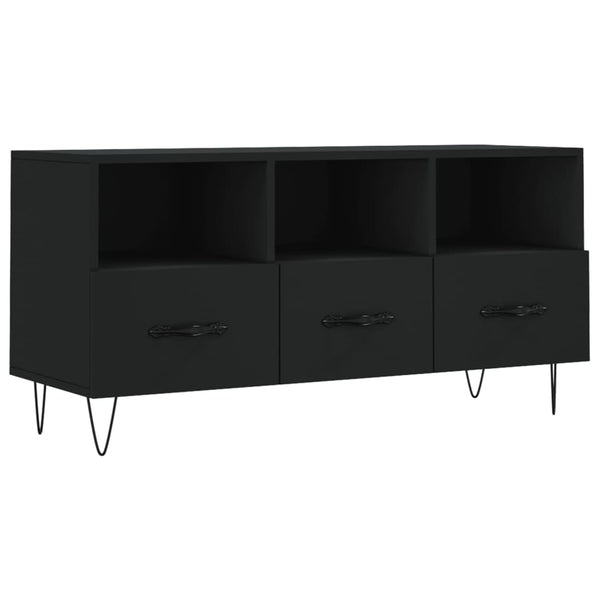 Musta tv-taso Obrenca 102x36x50cm (puinen)