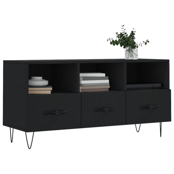 Musta tv-taso Obrenca 102x36x50cm (puinen)