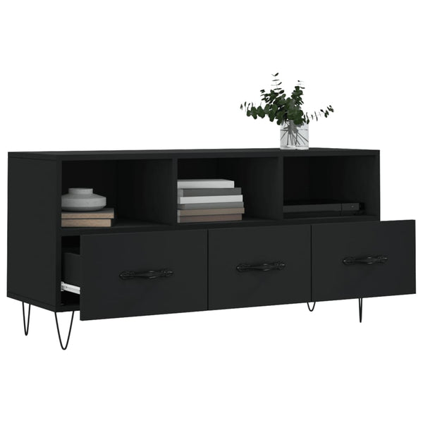 Musta tv-taso Obrenca 102x36x50cm (puinen)