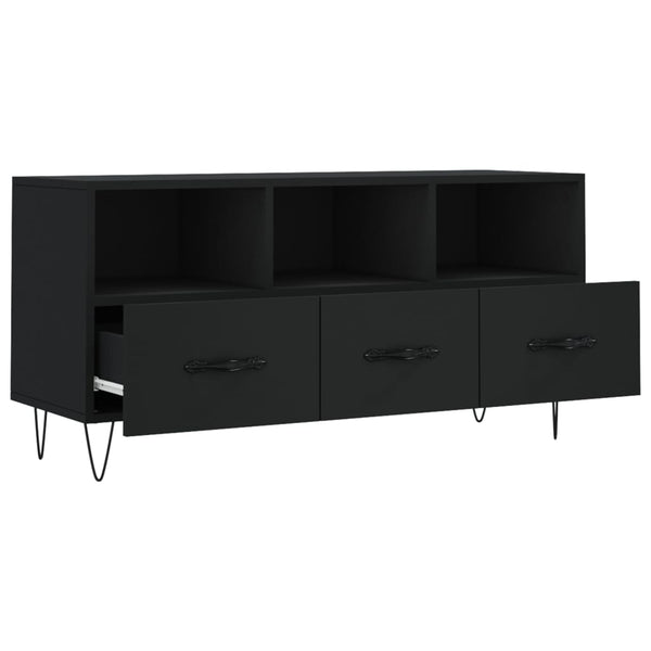 Musta tv-taso Obrenca 102x36x50cm (puinen)