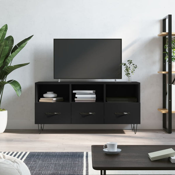Musta tv-taso Obrenca 102x36x50cm (puinen)