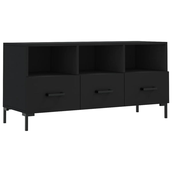 Schwarzer TV-Schrank Iesanu 102x36x50cm (Holz)
