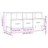 Schwarzer TV-Schrank Iesanu 102x36x50cm (Holz)