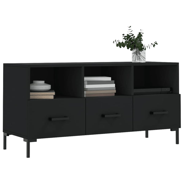 Schwarzer TV-Schrank Iesanu 102x36x50cm (Holz)